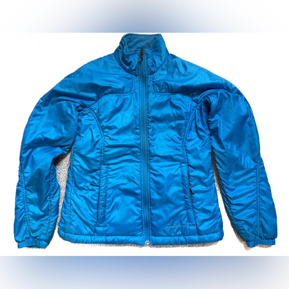 L.L.Bean PrimaLoft Packable Puffer Jacket Women’s M Blue Lightweight Winter Coat